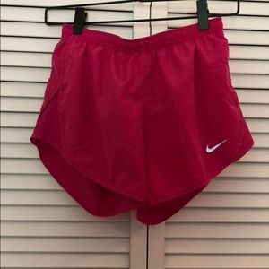 hot pink Nike running shorts
